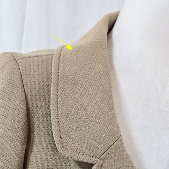 LOFT Camel Tan Cropped Double Breasted Blazer Academia Preppy Neutral - Picture 10 of 10